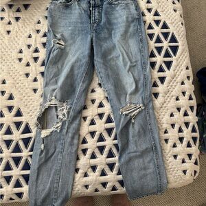 Lucky Brand High Rise Light Blue Distressed Jeans